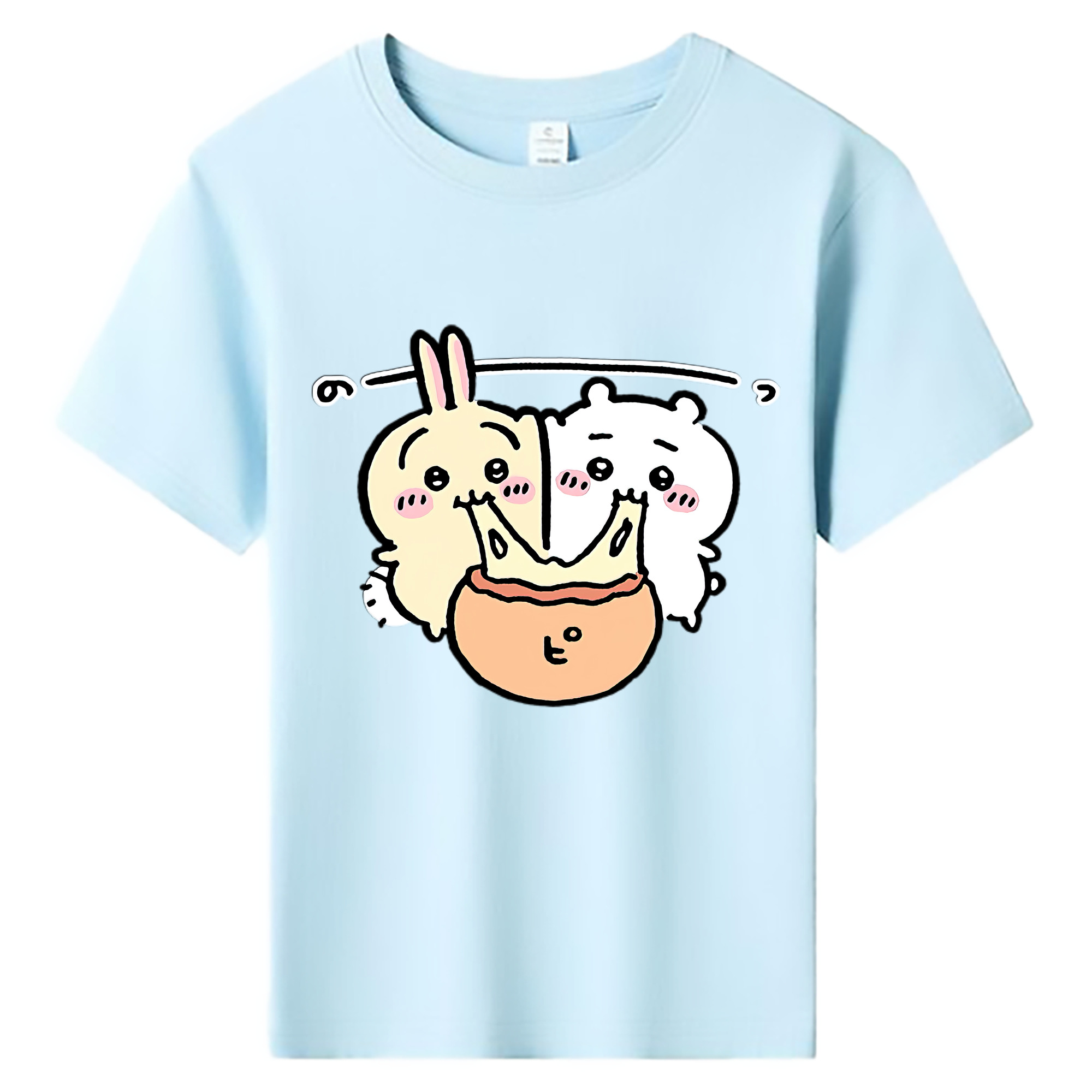 （画像用） ちいかわ うさぎ Chii-kawa usagi 綿100％キッズTシャツ（フロントプリント）